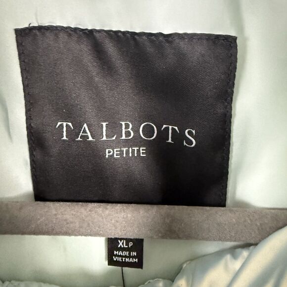 NWT Talbots Quilted Down Puffer Vest in Pearlized Snowbound Blue - Picture 15 of 16